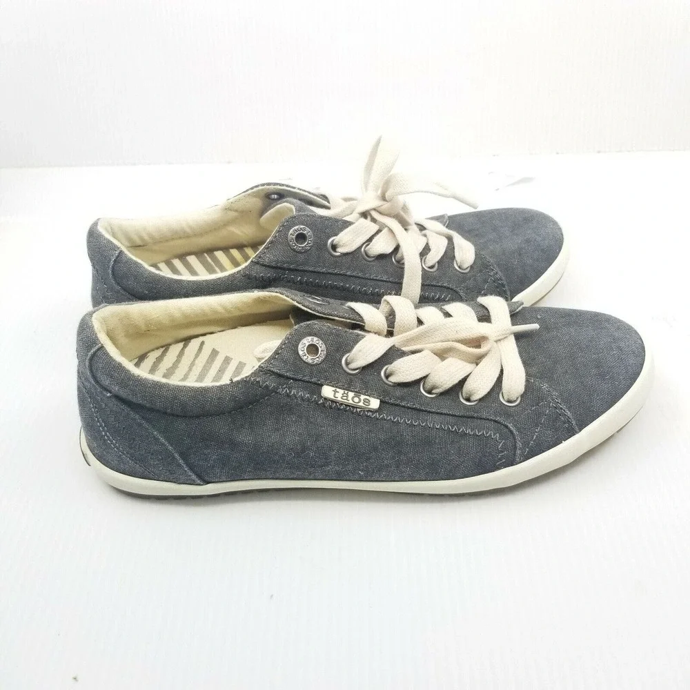 Taos Star Womens Gray Low Top Canvas Sneakers Size‎ 8